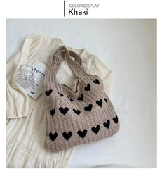 The Sweetheart Satchel Knitted Tote Bag