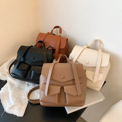 Large-capacity PU Multi-pocket Backpack