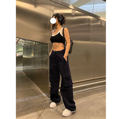 Pocket Patched Straight Cargo Pants