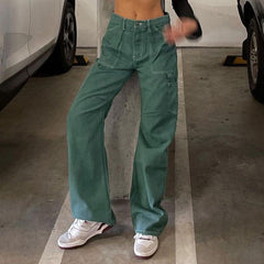 Street Trend Cool Washed Straight Jeans