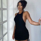 Sexy Round Neck Short Dress