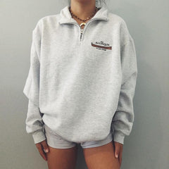 Quarter Zip Printed Sweatshirt