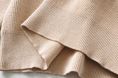 Polo Neck Button Striped Sweater