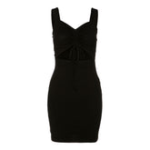 Sling V-neck Halter Sexy Hollow Slim Fit Hip Dress