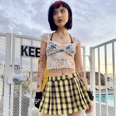 Sheer Lace Fairycore Crop Top