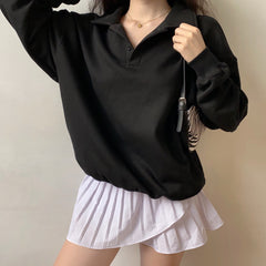 Oversized Polo Neck Sweatshirt