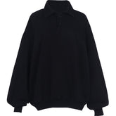 Oversized Polo Neck Sweatshirt