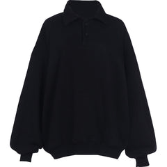 Oversized Polo Neck Sweatshirt