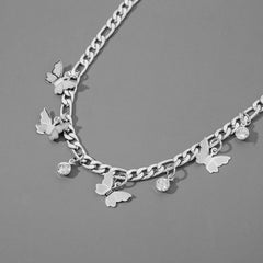 Butterfly Metal Clavicle Necklace