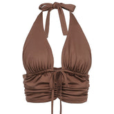 Sexy Show Chest V-Neck Tie Halter Sling