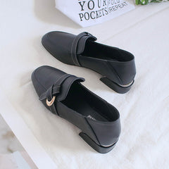 Soft Leather Low-heel Mid-heel Shoes