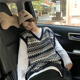 V Neck Chevron Sweater Vest