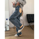 Personality Contrasting Loose Jeans