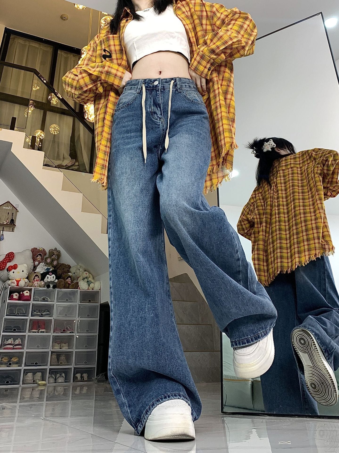 90s Washed Baggy Boyfriend Jeans