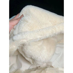 Reversible Oversize Fleece Hooded Jacket