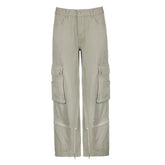 Washed Vintage Baggy Cargo Jeans