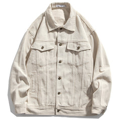 Retro patch loose jacket