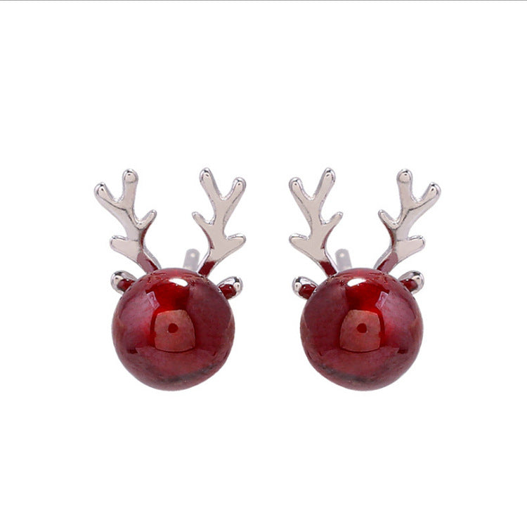 Antler Christmas Stud Earrings