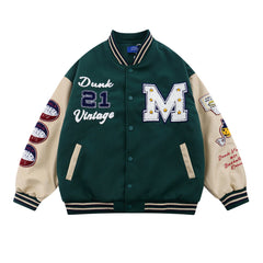 Street Embroidery Letters Varsity Jacket