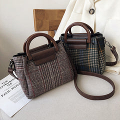 trend color contrast check small square bag