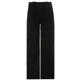 Buttoned Straight-Leg Cargo Jeans