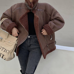 Lamb Wool Suede Velvet Jacket