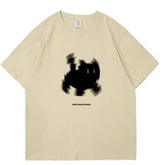 Aesthetic Black Cat Print Oversized T-shirt