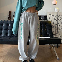 Grunge Print Retro Sweatpants