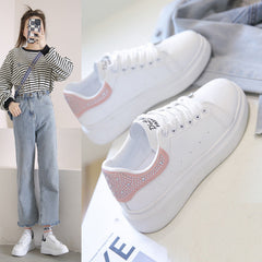 Thick-soled White Sneakers