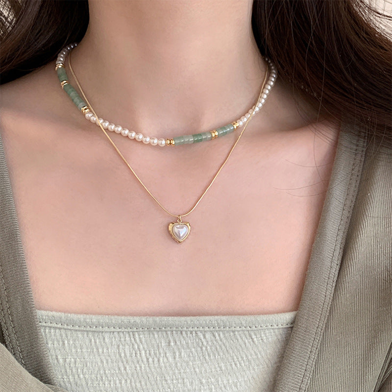 Pearled Heart Necklace