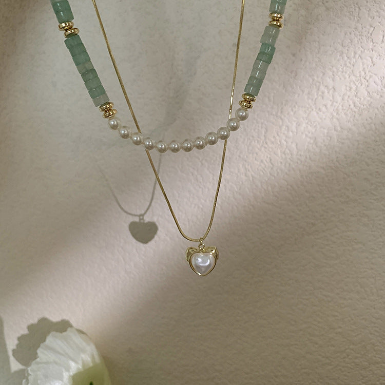 Pearled Heart Necklace