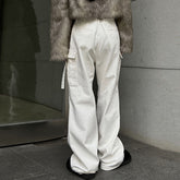 Size Friendly Pocket Drawstring Parachute Cargo Pants