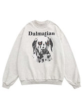 Puppy Print Loose Sweatshirt