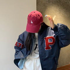 Vintage Embroidery Bomber Baseball Jacket