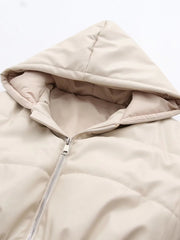 Zipper Hooded Crop Puffer Jacket