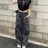 Pocket Detail Vintage Baggy Cargo Jeans