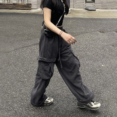 Pocket Detail Vintage Baggy Cargo Jeans