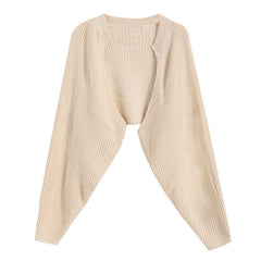 Open Front Long Sleeve Knit Cardigan