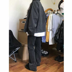 Lapel Neck Jacket Oversized Jacket
