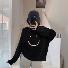 Smiley Face Oversized Sweater