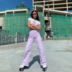 Summer Sweetness Lavender Straight Leg Jeans