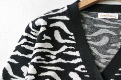 Lazy Leopard Print Knitted Cardigan