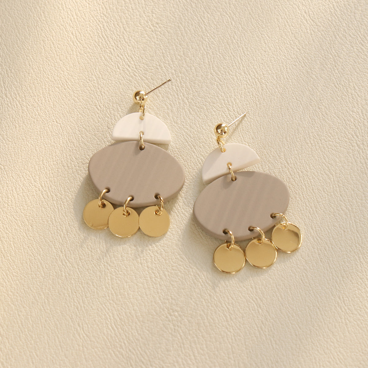 Body Clay Texture Lacquered Acrylic Earrings