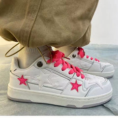Aesthetic Pink Star Sneakers