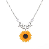 Pearl Sun Flower Necklace