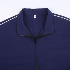 90s Contrast Piping Zip Up Jacket