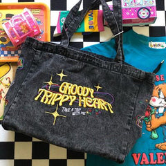 Aesthetic Embroidered Tote Bag