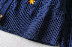 Retro Embroidery Flowers Cardigan