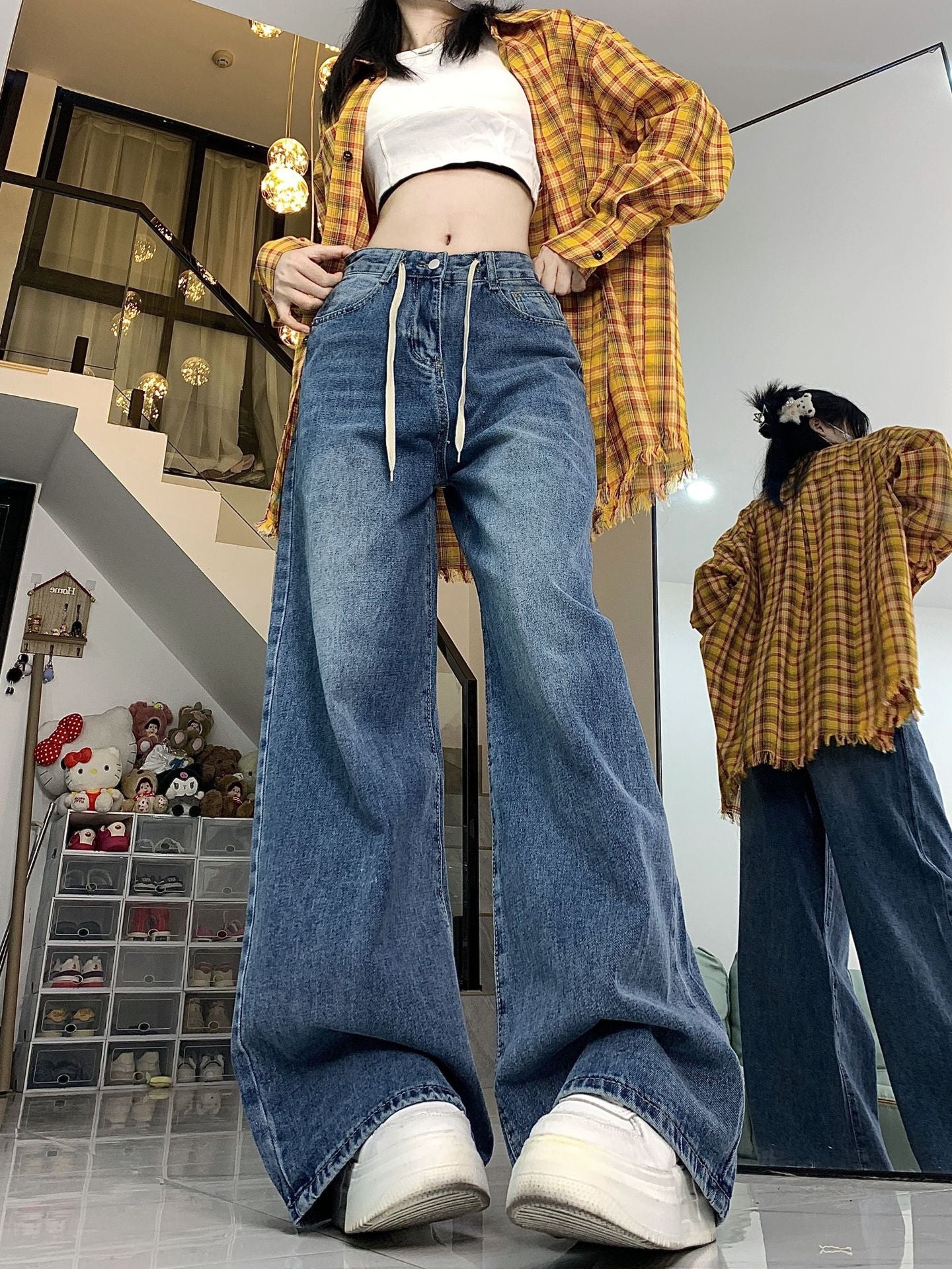 90s Washed Baggy Boyfriend Jeans