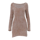 Vintage Chenille Long Sleeve Mini Dress